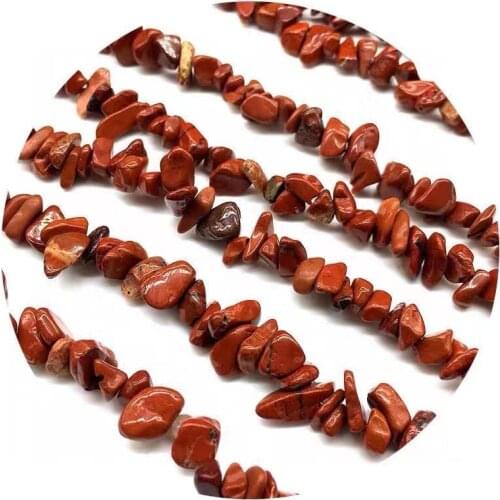 Irregular Natural Stone Freeform Chip Gravel Beads Crystal Red Jasper Beads For Jewelry Making Diy Bracelet