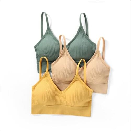 Elastic Gathering Bralette Push Up Bra Summer Anti-light Korean Style Wild Bra Padded Wire Free Solid Women Lingerie S1494