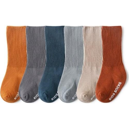Toddler Kid Baby Girl Knee High Long Socks Non-slip Solid Color Ribbed Cotton Casual Socks Knee Sock Newborn 0-3Y Spring Cute