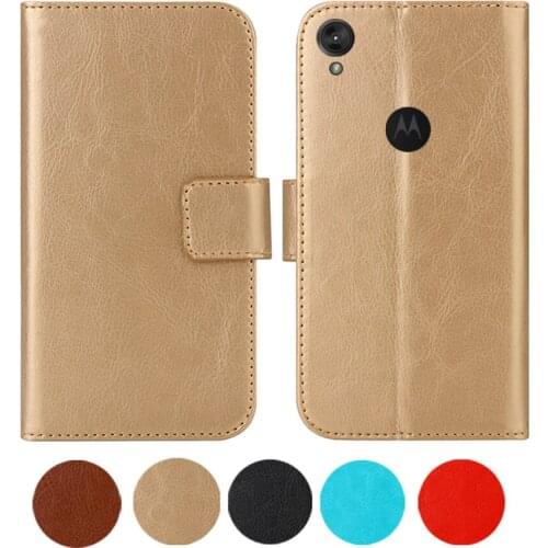 Leather Case For Motorola Moto E6 5.5" Flip Cover Wallet Coque Moto E6 2019 Phone Cases Fundas Etui Bags Retro Magnetic Fashion