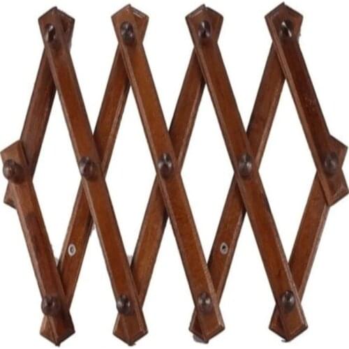 Robe hook Wooden Wall Hanger Accordion Hanger Door Hanger 13 Ball End