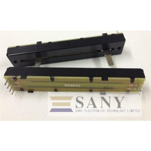[LAN] ALPHA 8.8 cm 88MM B50K walking track sliding straight shaft Potentiometer switchs B50Kx2 15--10PCS/LOT