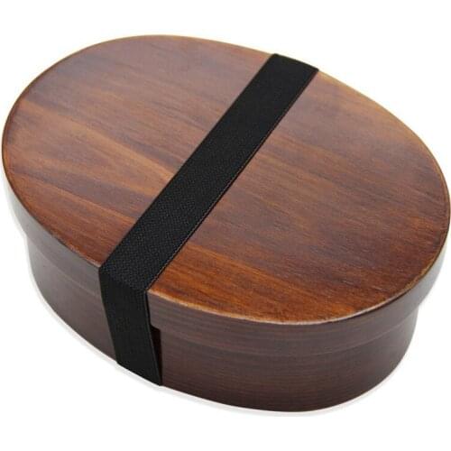 Hot Wooden Lunch Boxs Food Containers Japanese Style Bento Lunchbox for Children School Dinnerware Bowl Boxes Travel Organizer