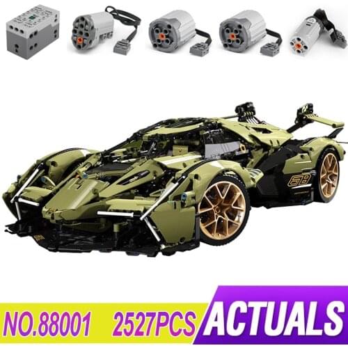 MOYU 2021 MOC APP RC 2527PCS V12 High-Tech Sports Lamborghinis Sian Remote Control Model 88001 Building Blocks Bricks Toys