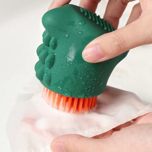 Cartoon Laundry Brush Three-sided Brush Head Silicone Underwear Cleaning Brush Soft Dense Soft Bristle Shoe Brush Cleaning Brush