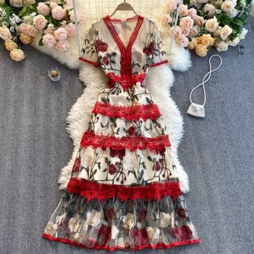 Mysimlochic Summer Dresses With Lace