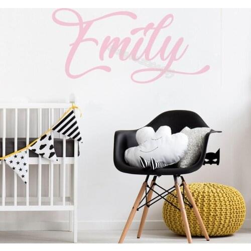 Personalized Custom Name Wall Sticker Kids Name Monogram Wall Decal Removable Vinyl Nursery Girls bedroom home Decor mural EB488