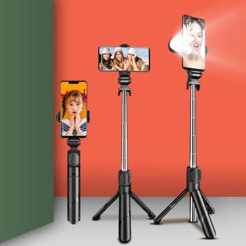 Mini Bluetooth Retractable Selfie Stick Live Stream Photography Outdoor Desktop Portable Tripod Android /ISO Mobile Phone Genera