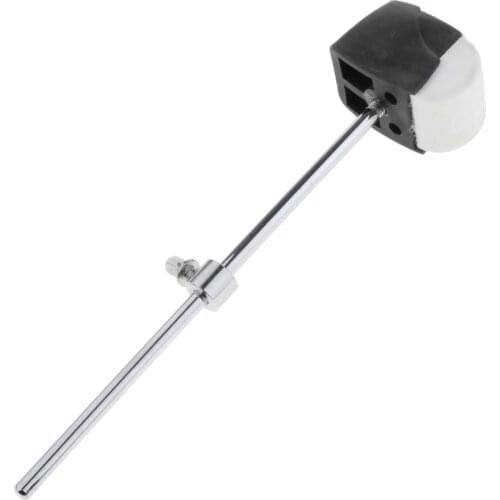 Durable Felt Bass Drum Beater Mallet Hammer Head Stainless Handle Percussion