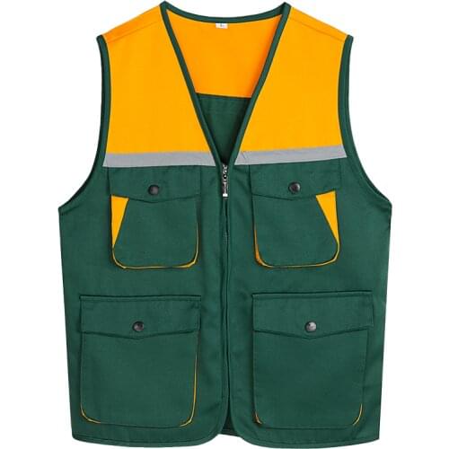Reflective strip color matching vest color matching vest cultural advertising shirt team activity volunteer vest GYJ9002