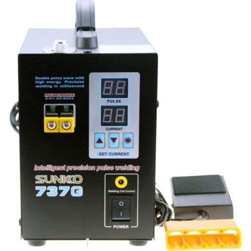 SUNKKO 737G Battery Spot welder 1.5kw LED light Spot Welding Machine for 18650 battery pack welding precision pulse spot welders
