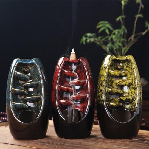 The Ceramic Backflow Incense Burner Cone Incense Machine for Home Decor Big Size Incense Censer Decoration