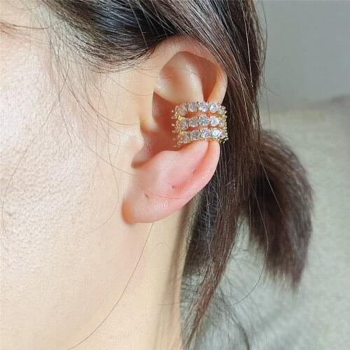 Gorgeous BlingBling Shiny Gold Color Plating Cubic Zircon Paving Stud Earrings Pack Multi Wearing For Women Girl Unique Jewelry