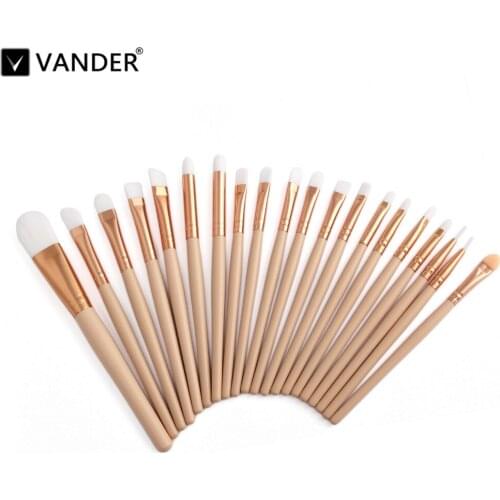 VANDER LIFE 20 Pcs/set High Quality Pro Makeup Brushes Beauty Cosmetics Foundation Blending Blush Make Up Brush Tool Kit Set