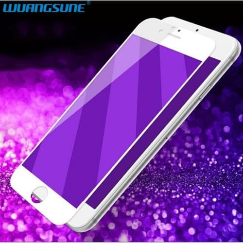 Eyecare Resistance to blu-ray Purple light 3D Full Cover Tempered Glass for iPhone 6 6S 7 8 plus Soft edge Screen Protector film