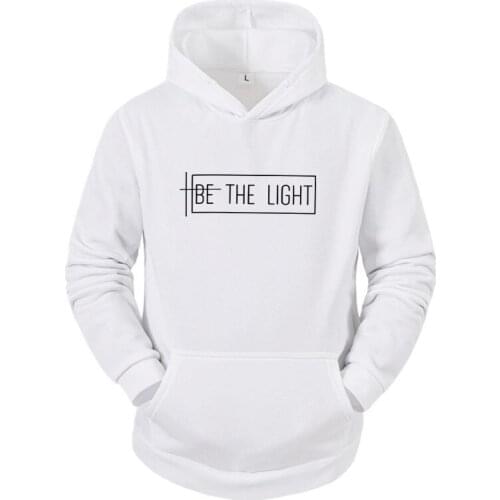 Fashion Religious Inspirational Jesus Faith Sweatshirts Be The Light Hoodie NEW Women Catholic Graphic Christian Church Hoodies