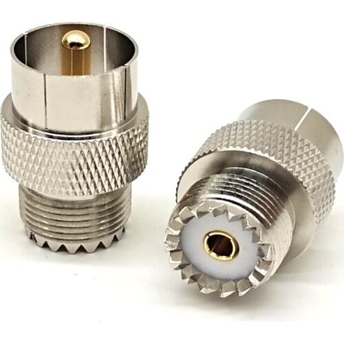 1PCS PL259 UHF Male to SO239 UHF Female Quick Coax Coaxial Cable Connector Quick Push On Adapter