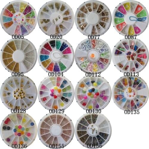1pc Retail Glitter Wheel Resin Heart Mini Beads Beads-Chain Beads Flower 3D-metal Wheel Decoration in wheel Nail Decoration