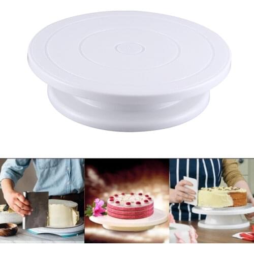 28cm Plastic Cake Turntable Rotating Pastry Decorating Tables Anti-skid Round Stand Baking Model Maker Rotary Table