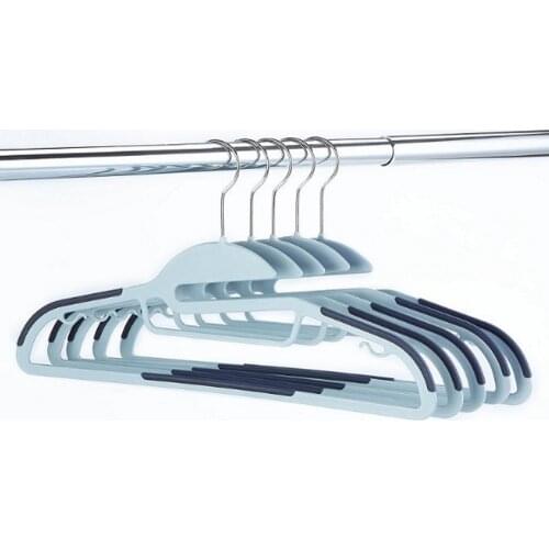 10 Pieces/set Dry Wet Dual-purpose Antiskid Multi-function Hanger Clothing Plastic Clothes Support