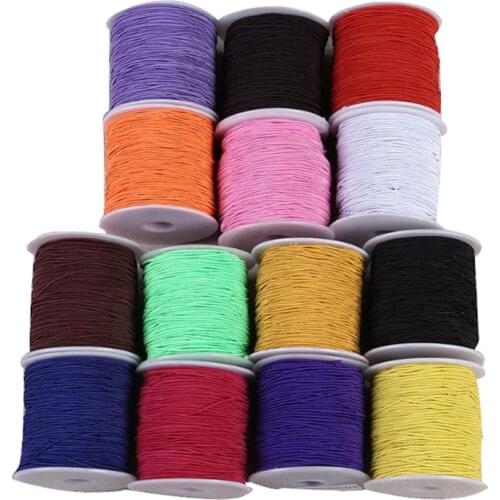 100m/roll Core Spun Yarn Stretch Elastic Cord-1mm DIY Bracelet Rope Beading Cords-Sewing String Wire Garment Accessory