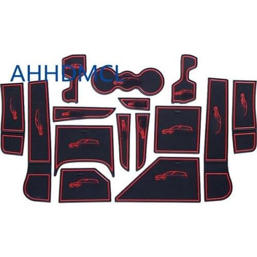 Car Anti-Dirty Pad Door Groove Gate Slot Cup Armrest Storage Pad Anti-Slip Mat For Koleos 2017 2018