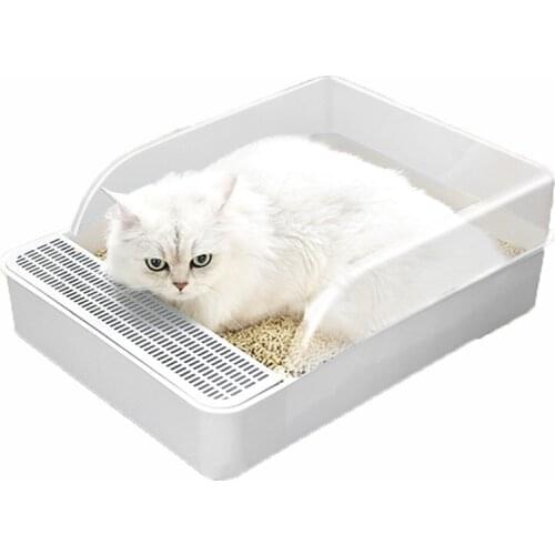 Puppy Cat Indoor Home Plastic Sandbox With Scoop Cat Litter Box Cat Dog Tray Pet Dog Toilet Bedpan Teddy Anti-Splash Toilette