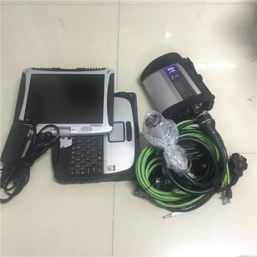 Super mb star diagnosis sd c4 with laptop cf-19 4G installed 2020.12v mb star c4 hdd ready to work