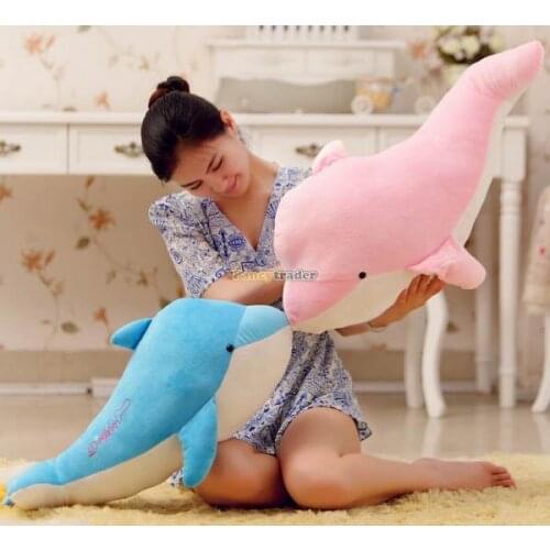 Fancytrader Cute Giant Plush Stuffed Dolphin 43'' / 120 cm Good Gift, Free Shipping, 2 Colors for choices FT90106