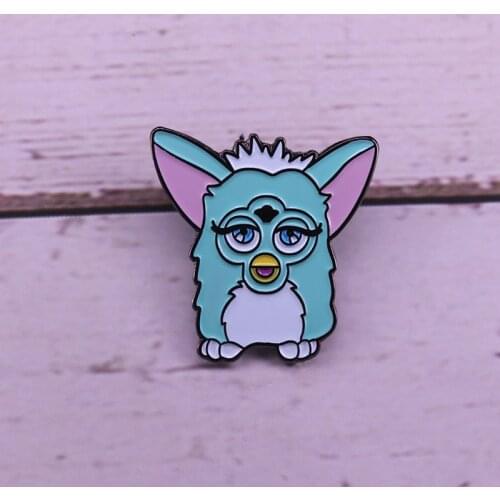 Furby Vaporwave Brooch Kawaii Memes Enamel Pin lovely creature Badge cute art gift for girls