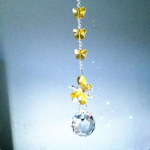 Garland Chakra Spectra 1piece Window Suncatcher In Garden Glass Crystal Pendant Lamp Chandelier Prisms Parts Feng Shui Pendants