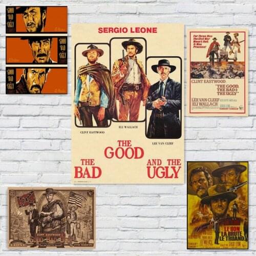 The Good, the Bad and the Ugly Movie Posters Vintage Style Kraft Paper Prints Wall Stickers Home Decoration home art Brand MO45