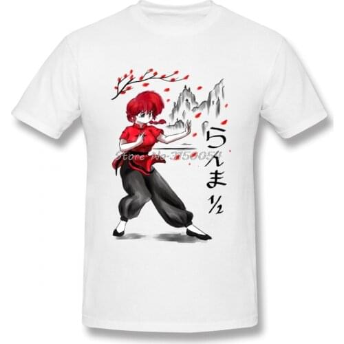 Classic Anime Ranma 1/2 Nibun-no-Ichi T Shirt Men Picture Custom O-neck Cotton T-shirt Harajuku Streetwear TShirt Tees Harajuku