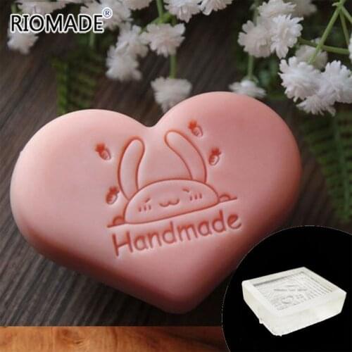 Rabbit Pattern Handmade Soap Making Stamp Transparent Animal Handmade Wax Soap Craft Stamps Resin Soap Tools Accessories