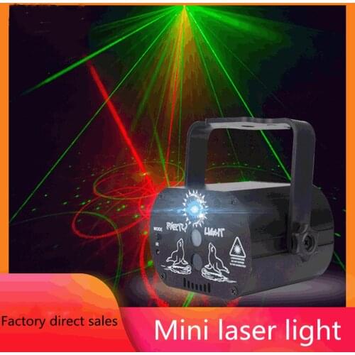 Mini RGB Disco Light DJ LED Laser Stage Projector red blue green Lamp USB Rechargeable Wedding Birthday Party DJ Lamp