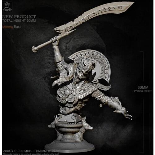 60mm Resin bust model kits self-assembled TD-2422