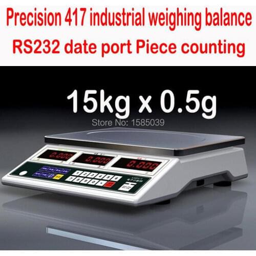 New weighing counting scale 15KG-0.5g APTC417 RS232 data print industrial balance Jewelry food weighing kitchen scale