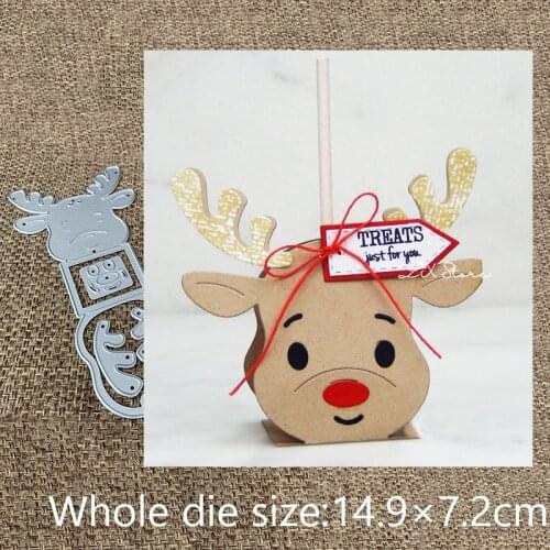 New Design Craft Metal stencil mold Cutting Die reindeer box decoration scrapbook die cuts Album Paper Card Craft Embossing