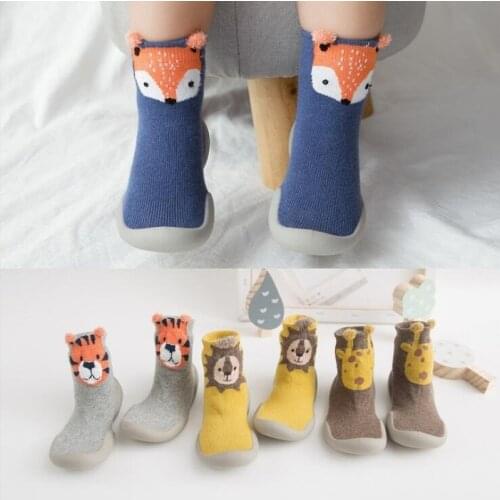 Baby Toddler Shoes Baby Shoes Non-slip Fox Tiger Thickening Shoes Sock Floor Shoes Foot Socks Animal Style Tz05