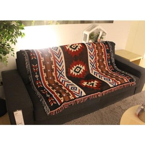 Sofa Throw Blanket Totem Tapestry Mat Retro Casual Picnic Blanket Home Decor Nordic Boho Wall Hanging Blankets Travel Bedroom
