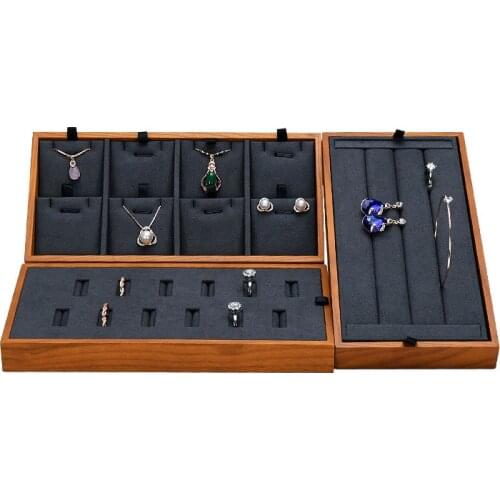 New style solid wood jewelry display plate necklace ring earring solid Wood Pallet Jewelry store props jewelry display frame