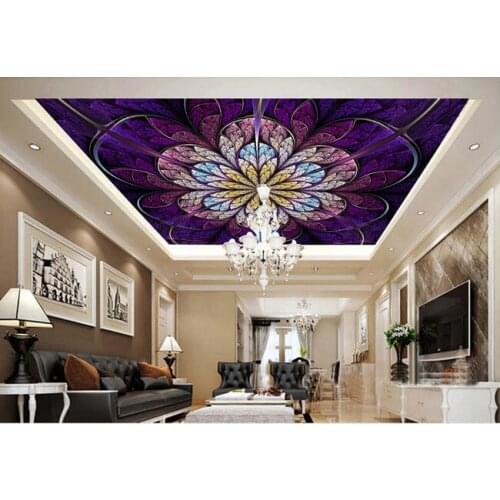 Custom ceiling wallpaper, dream flower pattern for apartments, houses, office or retail space background wall wallpaper
