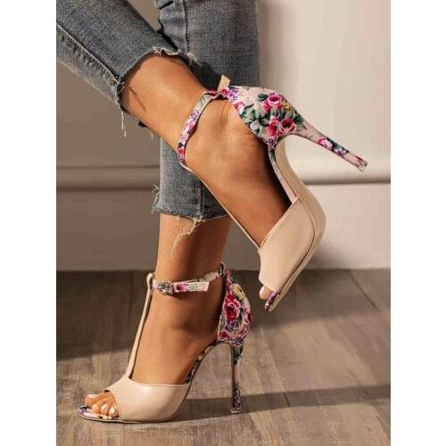 Womens High Heels New Open Toe Buckle Fashion Womens Single Shoes Sandals Women Shoes for Women