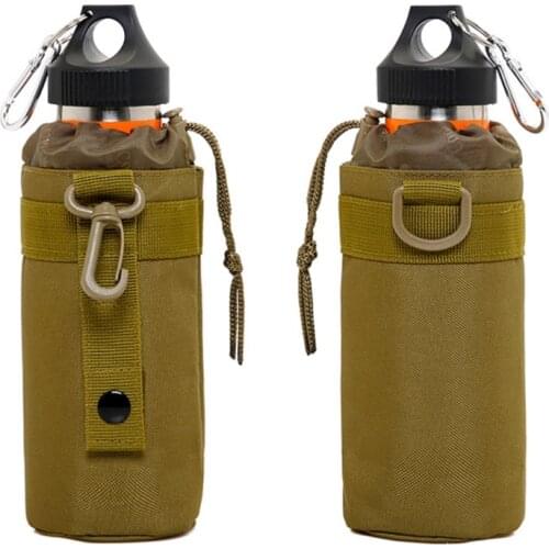 550ml Tactical Water Bottles Pouch Bag Outdoor Sports Camouflage Drawstring Portable Water Bottle Pouch Holder Carrier
