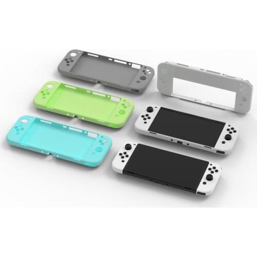 TOYILUYA Switch OLED Fashion Silicone Cover Soft Rubber Protective Shell Non-Slip And Anti-drop (Hollow all-Inclusive)