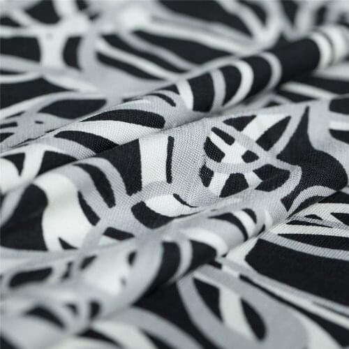 Knitted stretchy black&white geometric pattern 50 momme heavy silk fabric,good drape,sewing for dress,suits,craft by the yard