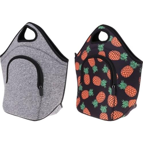 Outdoor Thermal Picnic Bag Insulated Waterproof Carrying Lunch Tote Cooler Box Neoprene Lunchbox Container - School Travel Camp