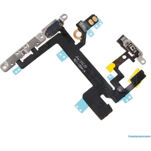 Power Switch On Off Mute Volume Button Connector Ribbon Flex Cable for iphone 5S