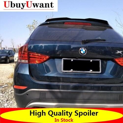 Rear Roof Lip Spoiler For BMW X1 E84 2010-2015 ABS Gloosy Black / Carbon Fiber Color Car Tail Wing Decoration Hatchback Spoiler