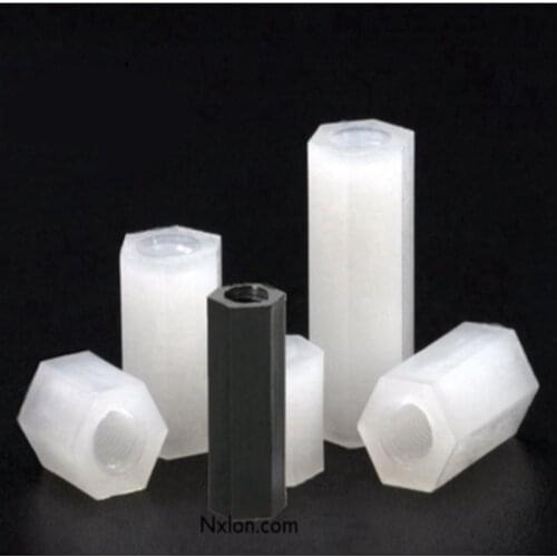 10-50pcs/lot White black female to female Nylon standoff M2 m2.5 M3 M4*L nylon plastic spacer